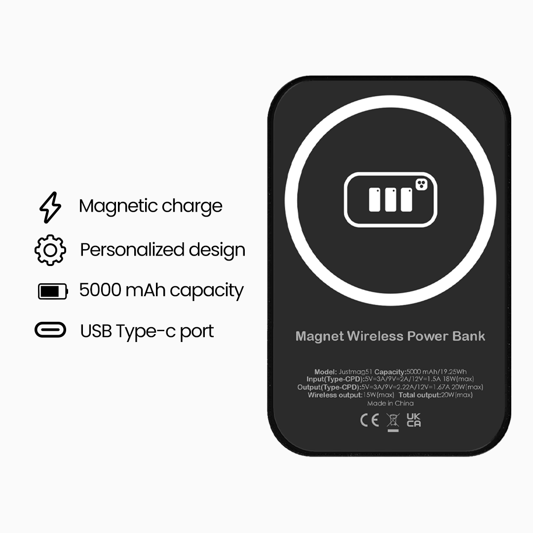POWERBANK MAGSAFE - WHITE MARBLE 2