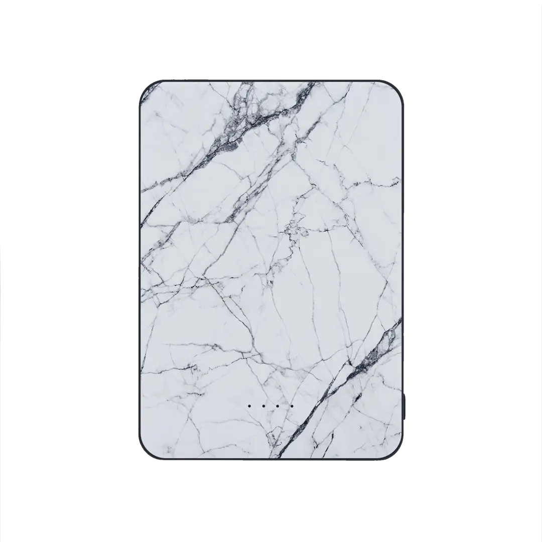 POWERBANK 5000 mah - WHITE MARBLE JUST IN CASE