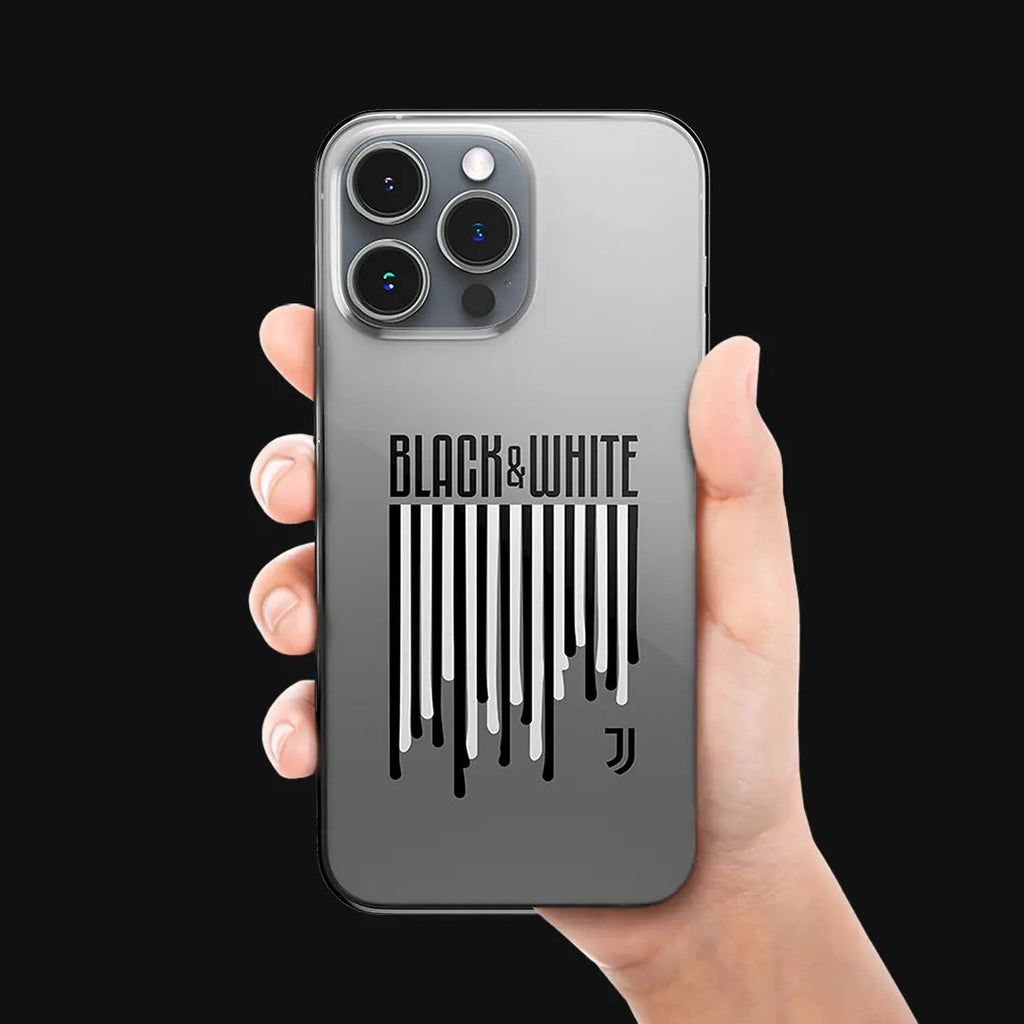 JUVENTUS - COVER BLACK AND WHITE VERNICE TRASPARENTE JUST IN CASE