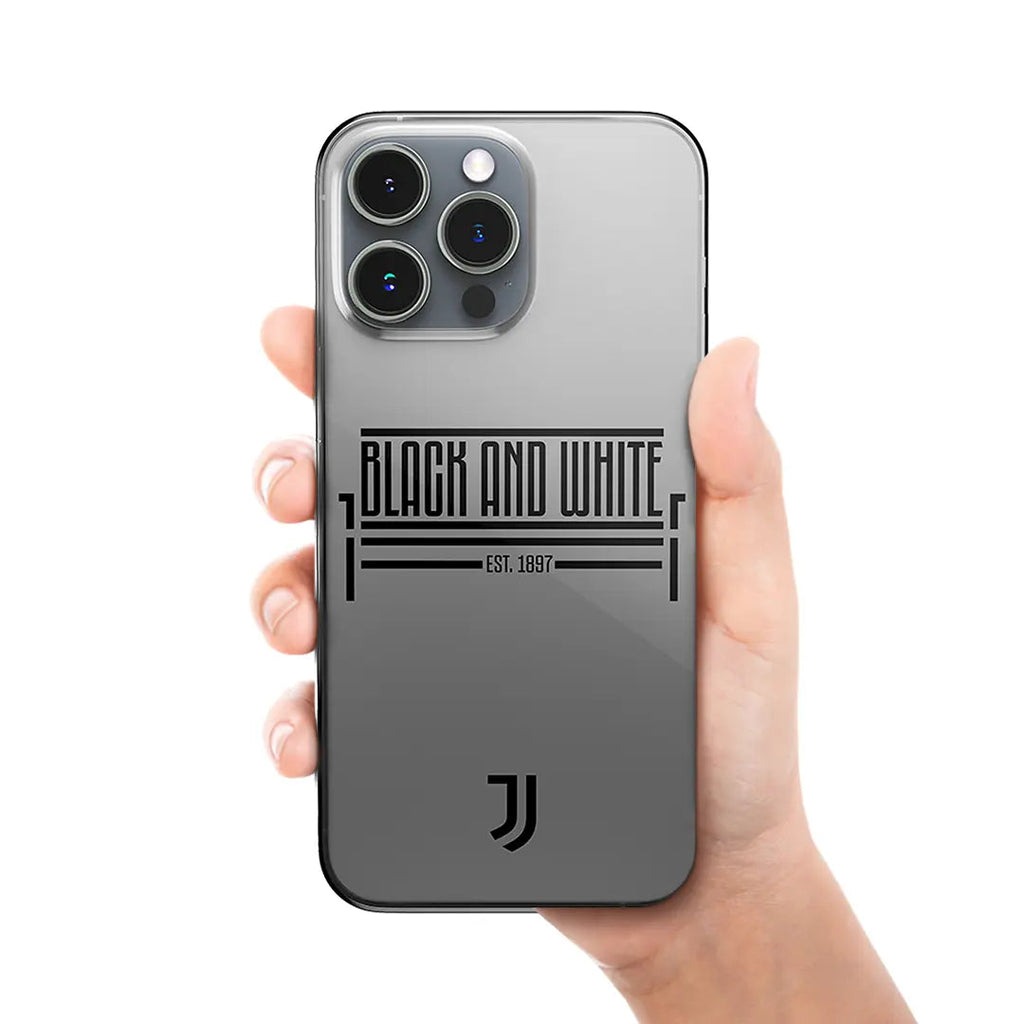 JUVENTUS - COVER BLACK AND WHITE EST. 1897 TRASPARENTE JUST IN CASE