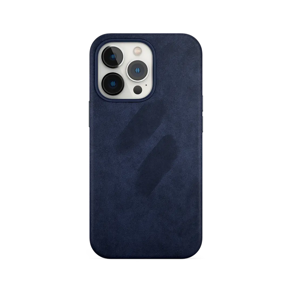 COVER IPHONE IN MICROFIBRA MAGSAFE - BLUE JUST IN CASE