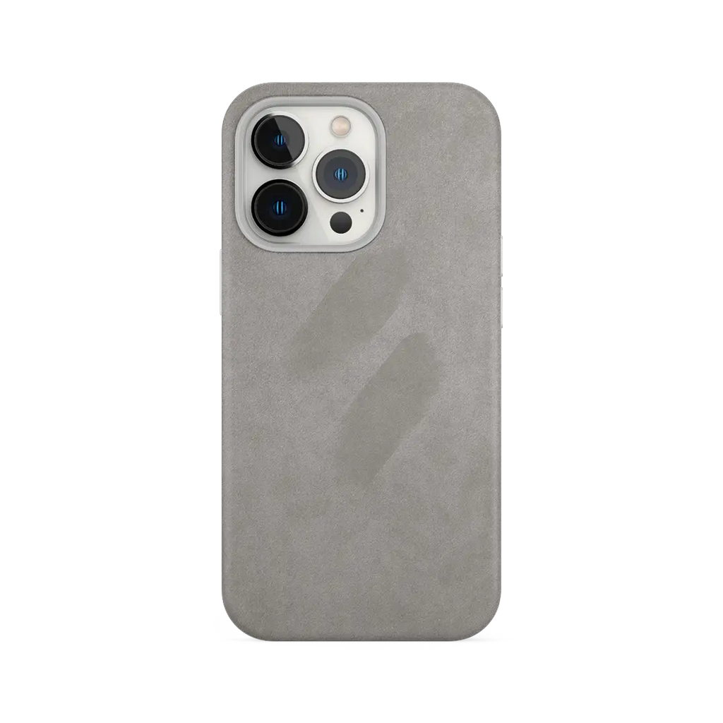 COVER IPHONE IN MICROFIBRA MAGSAFE - GREY JUST IN CASE