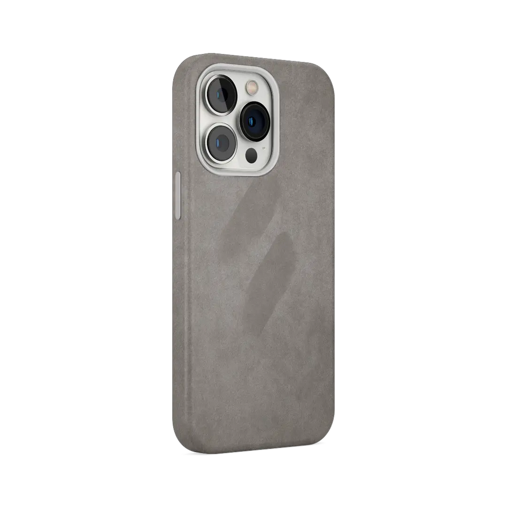 COVER IPHONE IN MICROFIBRA MAGSAFE - GREY JUST IN CASE