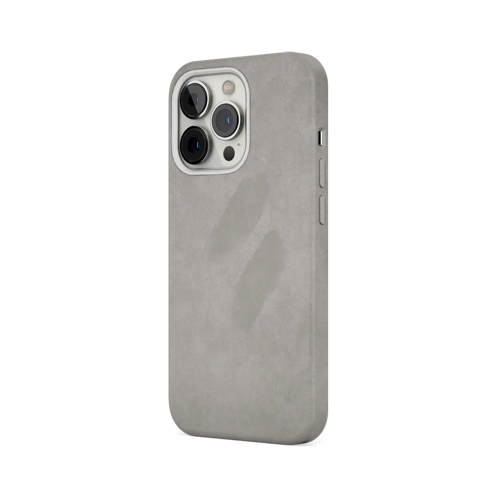 COVER IPHONE IN MICROFIBRA MAGSAFE - GREY JUST IN CASE