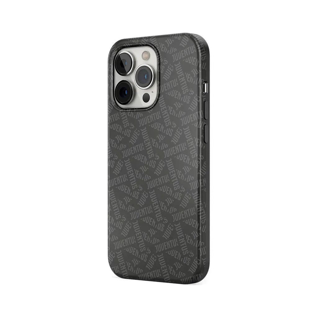 JUVENTUS - COVER GREY JUVENTUS PATTERN BLACK JUST IN CASE