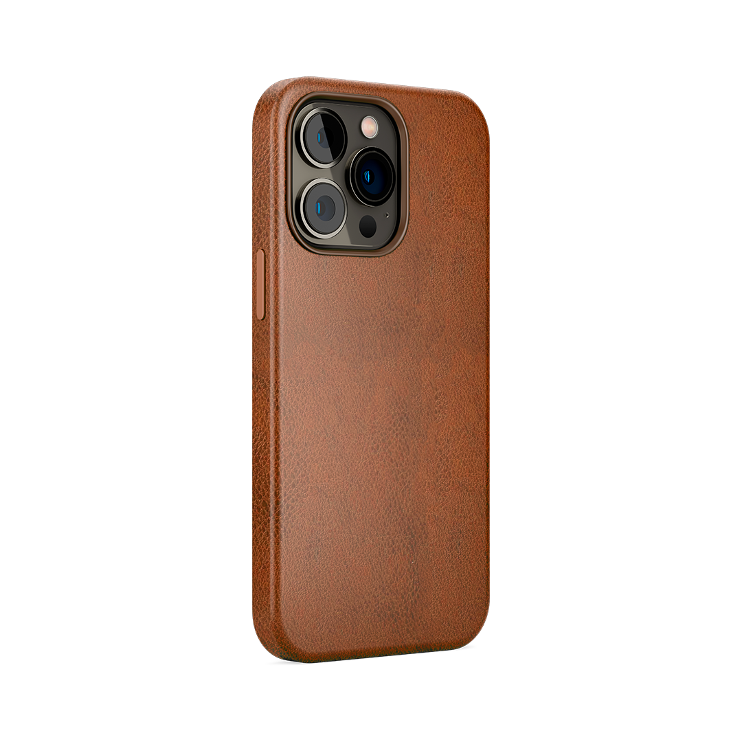 COVER IPHONE IN ECOPELLE MAGSAFE - BROWN