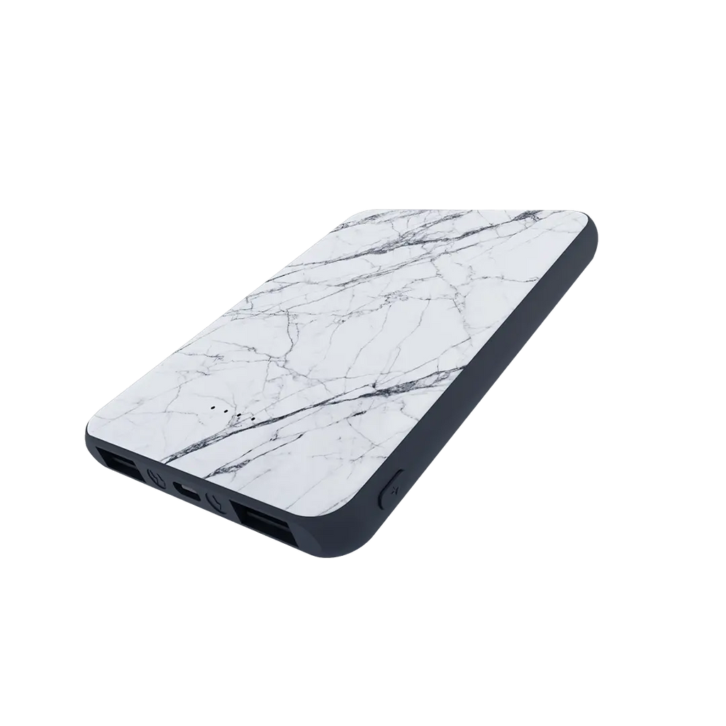 POWERBANK 5000 mah - WHITE MARBLE JUST IN CASE